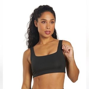 Girlfriend Collective Compressive Rib Black Sports Bra